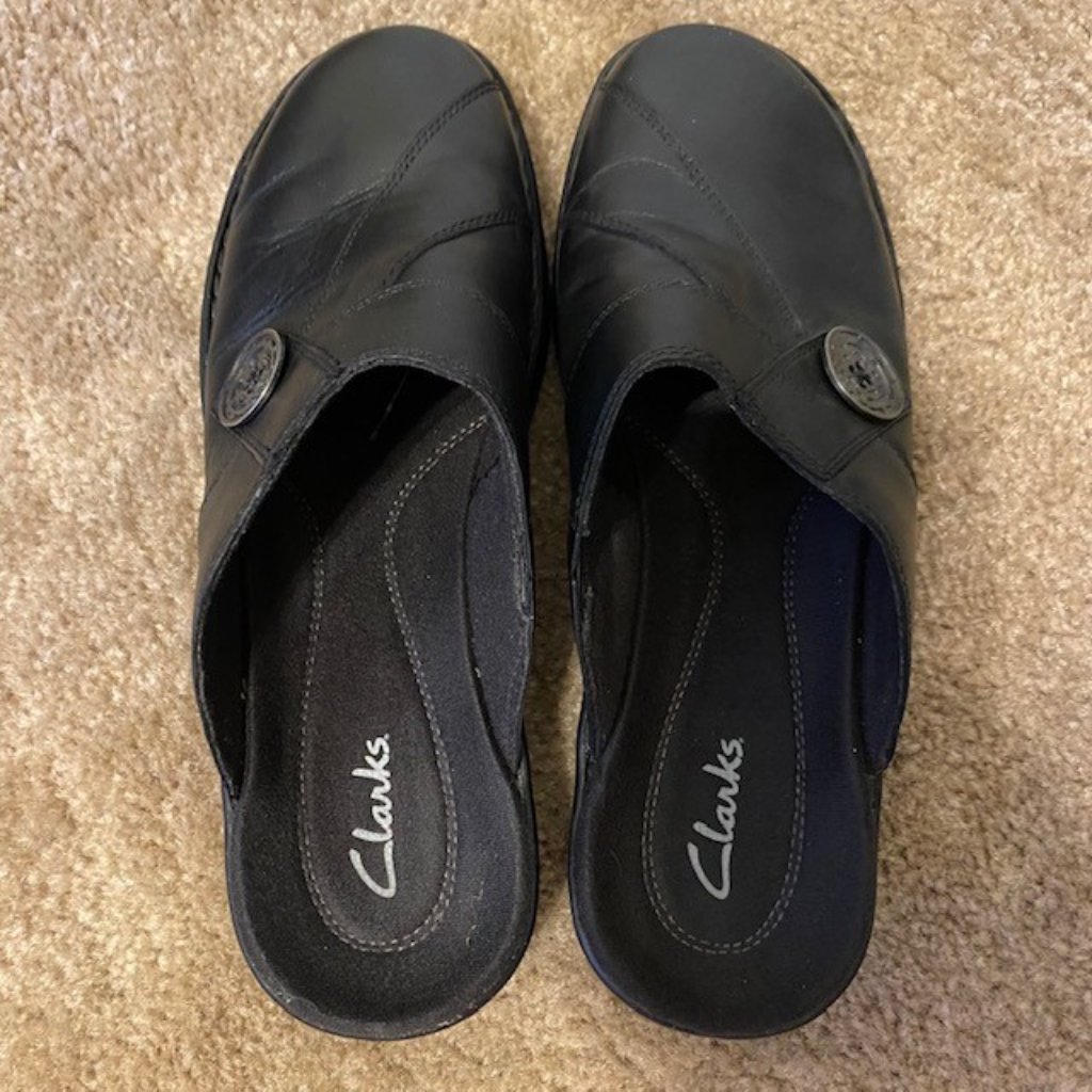 Clarks Slip-On Shoes, Size 8
